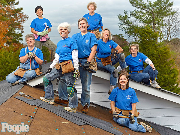 Women Roofers - Rutherford Housing Project