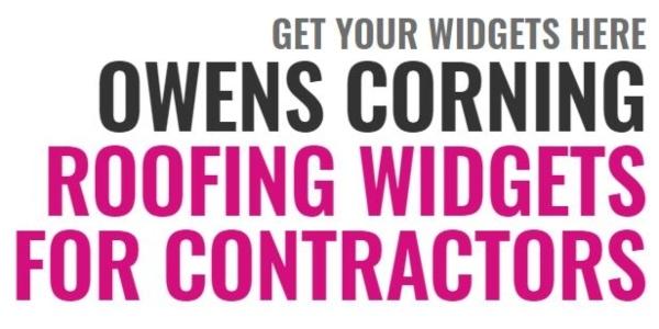 Owens Corning Web Widgets for Contractors