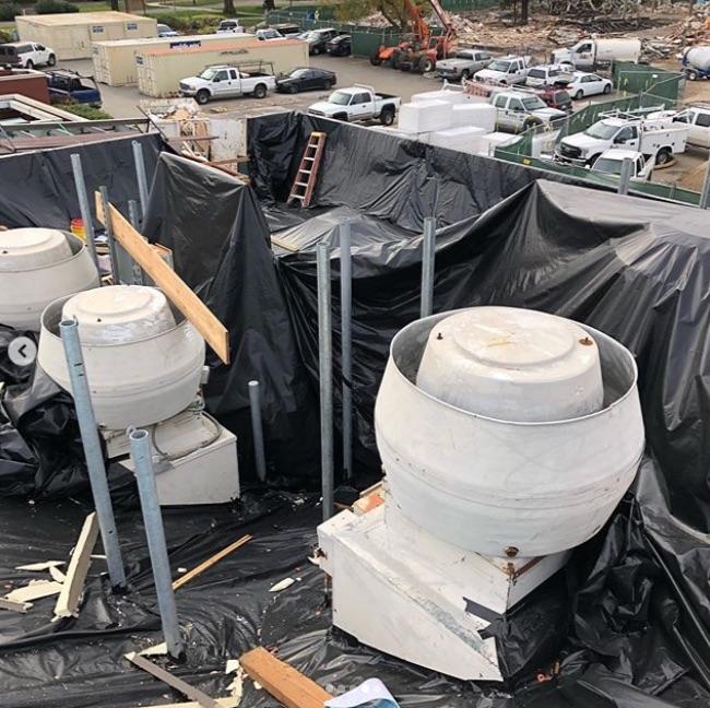 Clark Roofing of Sacramento writes,  "What Roofing in the 4th Quarter looks like. What’s a good name for this Tarp Job?”