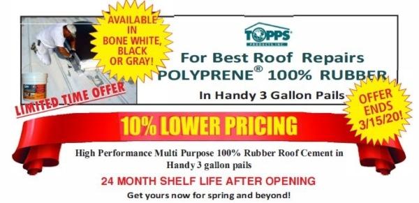 Topps Spring Special for Roof Repairs with POLYPRENE