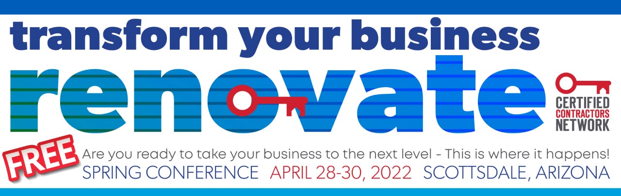 Certified Contractors Network - Billboard Ad - Spring 2022 Conference