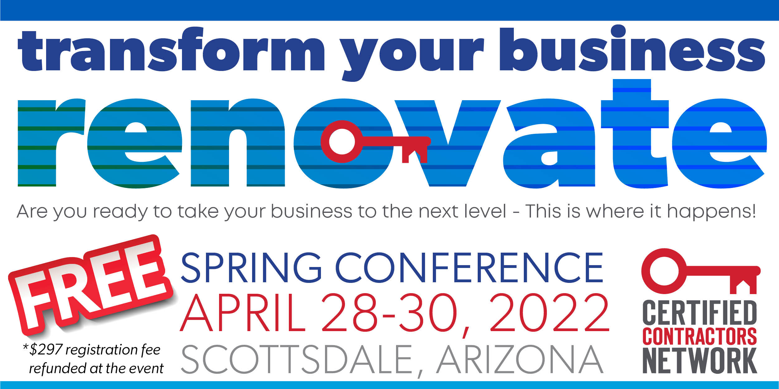 Register Early for the RENOVATE Spring Conference and Save!