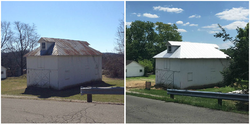 Historic Carriage Barn’s Aging Metal Roof is Restored with Karnak products